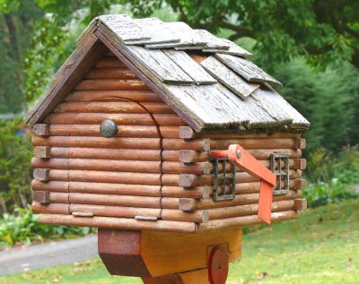 log cabin mailbox
