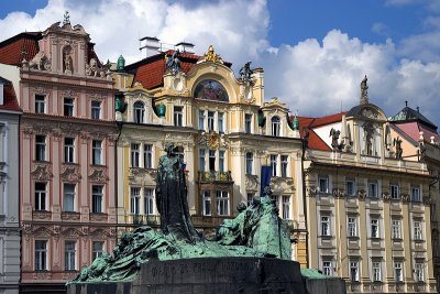 Jan Hus Monument in Old Town Square