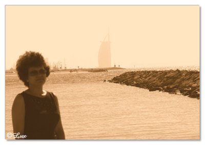 Burj al arab sepia with me