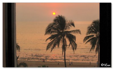 Sunset view from our room-Sun n Sand Juhu