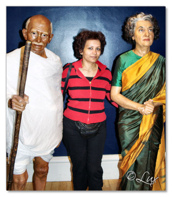 With Mahathma & Indira Gandhi