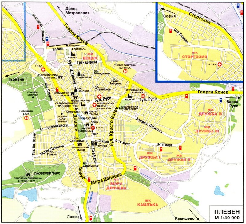 Map of Pleven