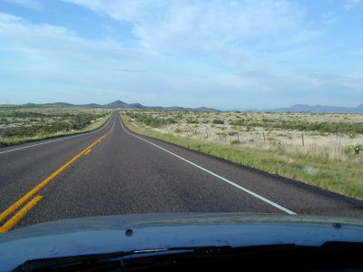 The road from Marfa to Presidio to Big Bend
