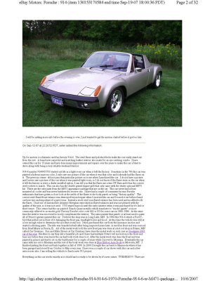 1970 Porsche 914-6 sn 914.043.1753 eBay $20,600 Sep192007 - Page 2