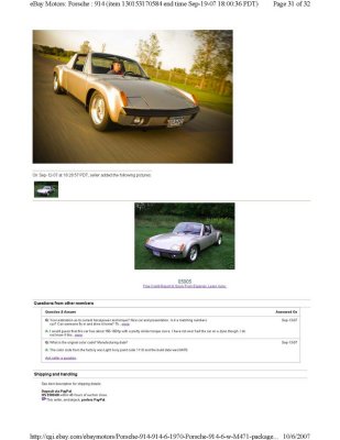 1970 Porsche 914-6 sn 914.043.1753 eBay $20,600 Sep192007 - Page 4