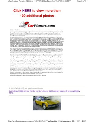 1971 Porsche 914-6 sn 914.143.0219 eBay $25,000 10112007 - Page 8