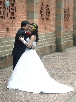 Posed wedding photograph