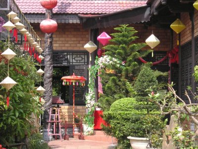 A modern decorated garden