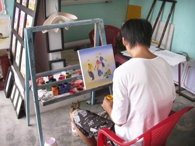 Painting for tourists