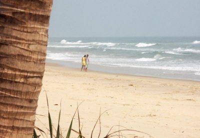 Tourists on Lang Co Beach