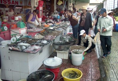 Fish department in the Saigon market