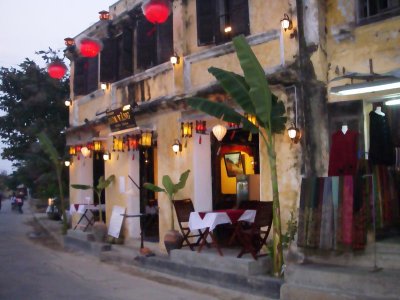 Restaurant after dark