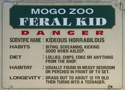 No feral kids exhibited
