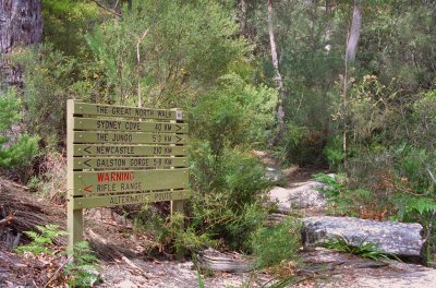 Sign on the Great North Walk