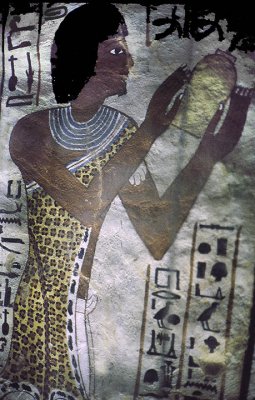 Tomb of Sennefer- Funerary Priest anointing deceased ( part of larger image) .jpg