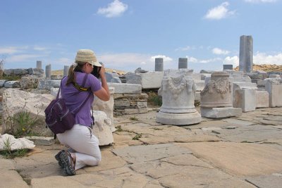 Taking a picture at Delos.jpg