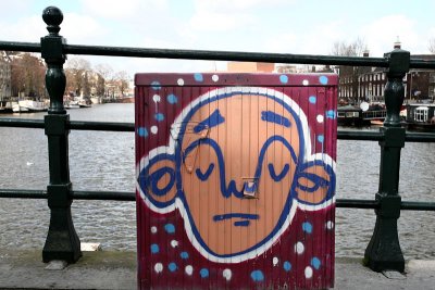 Face on a bridge