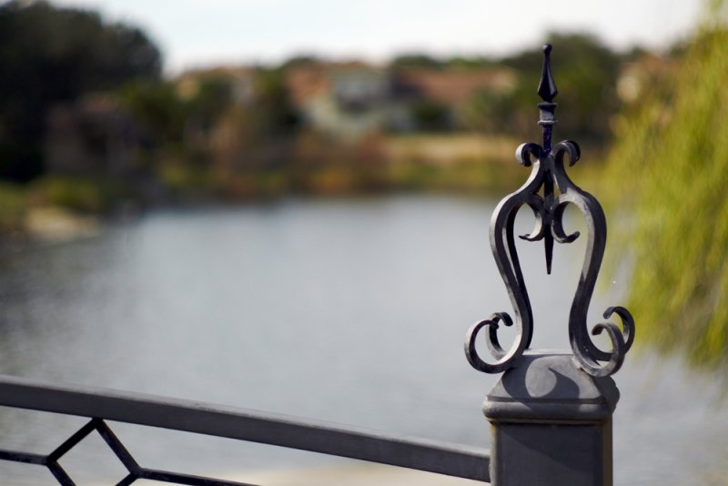 On a footbridge