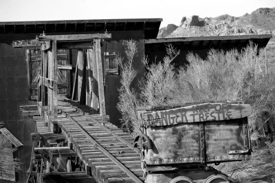 Abandoned gold mine trestle