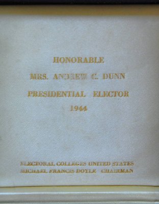 FDR Electoral College Medallion - Inscription