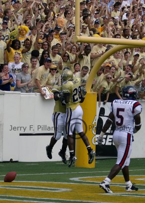 Georgia Tech endzone celebration