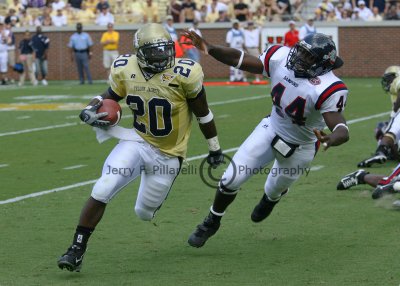 Tech RB Jamall Evans outruns a Samford defender