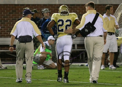 Tech RB Choice's day comes to a premature end