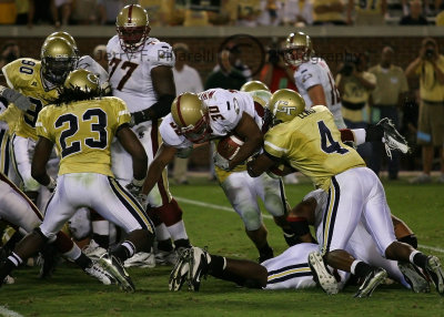 BC RB Whitworth goes airborne against the Georgia Tech defense