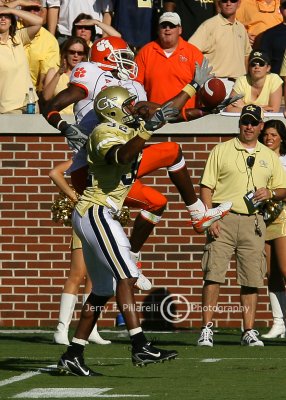 …but the reception is denied by GT CB Word-Daniels