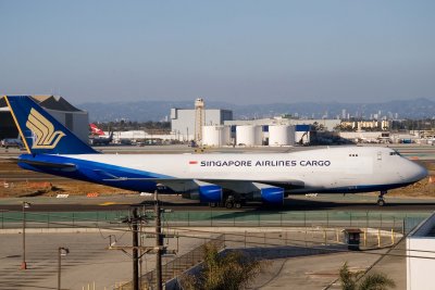 Singapore Airlines Cargo 747-400 (Great Wall Livery) - Taxiing To Parking