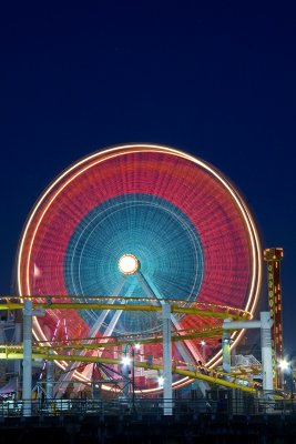 Ferris Wheel At Santa Monica Pier