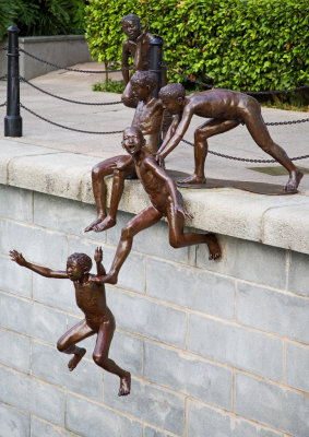 Playing Children Statue