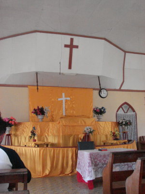 Inside the church on Naviti Island