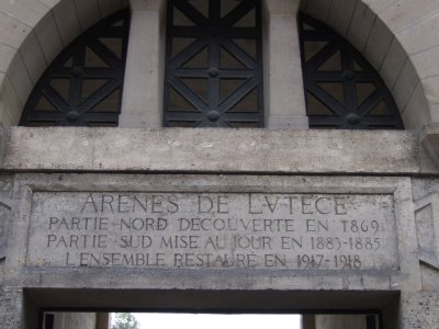 P9 Arenes de Lutece - remains of Roman arena behind our hotel.JPG