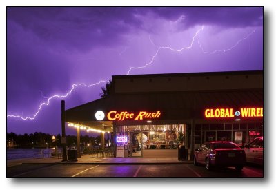 Arizona Monsoon Lightning : A Bit of a Rush (Coffee Rush)