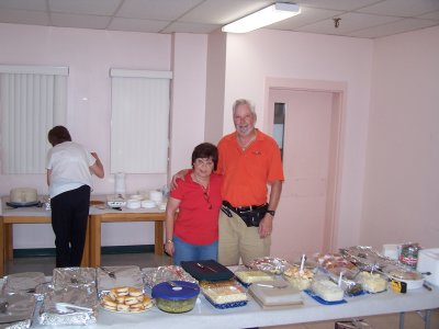 Tommy & Kathy guarding the food