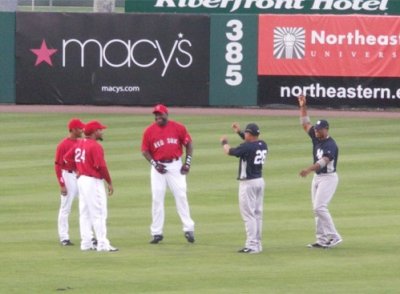 Big Papi holds court pregame