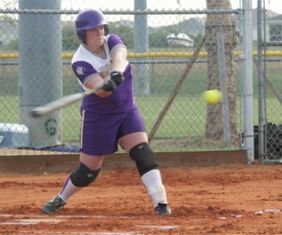 Meg C at bat