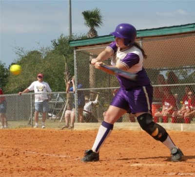 Katy at the plate