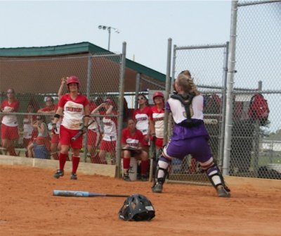 Heather Snags an 8th inning Foul Pop