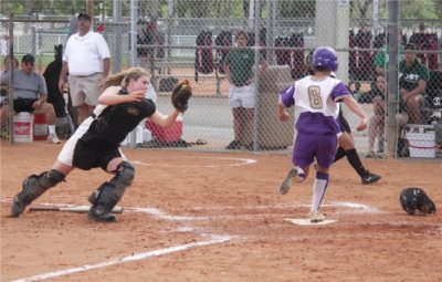 Casey Scores Ahead of the Lunging Tag
