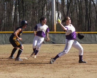 Ashley Holds Runner, Gets the Out