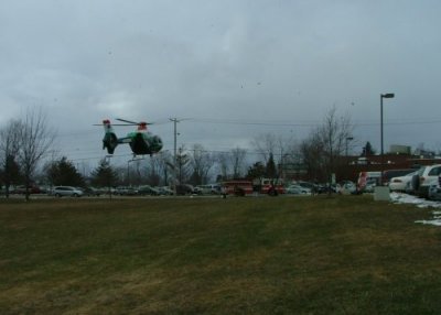 Touching down on the east lawn