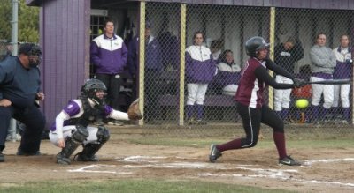 Heather Lets Batter Swing Over a Drop