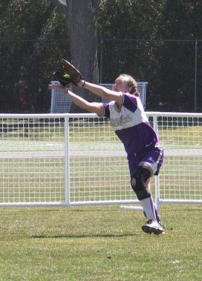 Katelyn in Outfield Warm Up