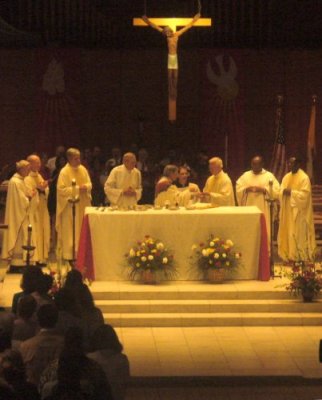 Bishop Matano at the Altar
