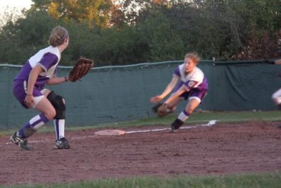 Ashley about to tag out a basethief