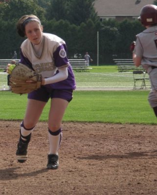 Lauren Goes to 1st for the Out