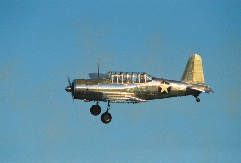 BT-13 Trainer In Flight