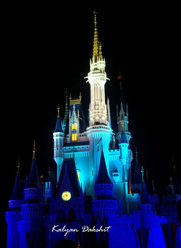 Lighting effects at Cinderella Castle
